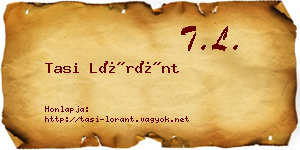 Tasi Lóránt névjegykártya