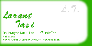 lorant tasi business card